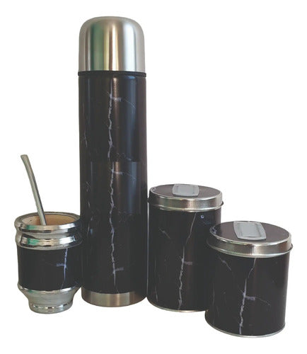 Set Matero Joy Disenios Marmol Negro 5p Negro