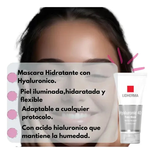 Mascara Hidratante Hyaluronic 4d Face Mask Lidherma Luminosa · 17526 · foto 02