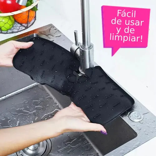 Organizador Silicona Bacha Cocina Negro