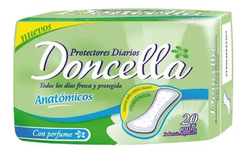 Protectores Diarios Con Perfume Anatómicos Doncella 20uni