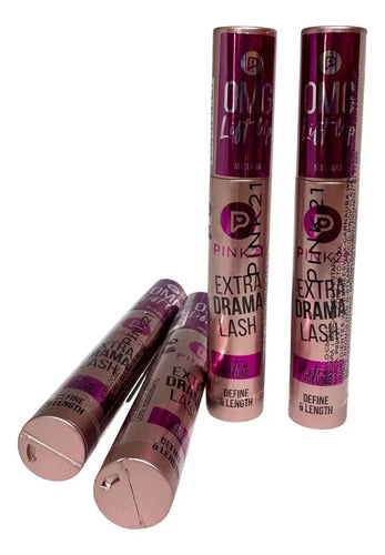 Mascara Pestañas Extra Drama Lash Pink21 Volume Definelenght Negro