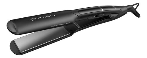 Planchita Pelo Gama X Wide Titanio Profesional Placas Anchas Color Negro · 17228 · foto 01
