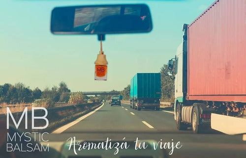 Perfume Aroma Para Auto Mb Mystic Balsam Colgante Madera Color Verde Fragancia Flores Blancas
