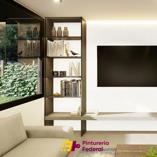 Pintura Látex Tecza Obra Interior O Exterior, 4 Litros Mate