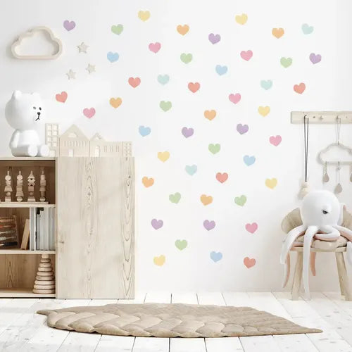 Vinilo Deconilos Arcoiris Círculos Diseñ Corazón