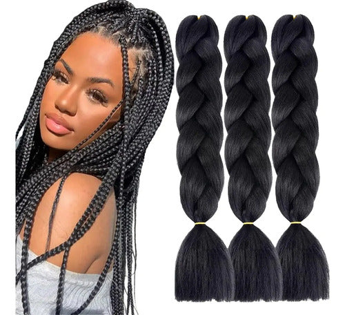 Extensiones Kanekalon Trenzas Africanas Castaño Oscuro