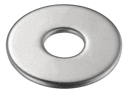 Arandela Plana De Hierro Zincada 1/2 ( Diámetro Aproximado Externo 32,5mm / Interno 13,5mm ) Skyhard Bolsa Por 50 Unidades