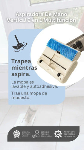 Aspiradora Vertical De Mano Ah400 2 En 1 Multifunción 1200 M