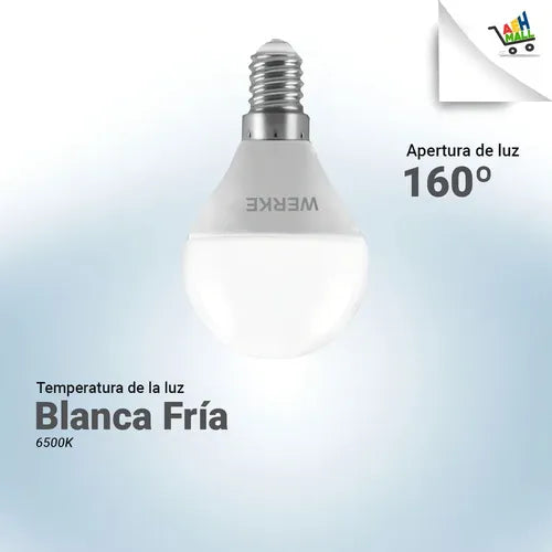 Lámpara Led Gota E14 5,5w Cálida Werke - Pack X 100 Un