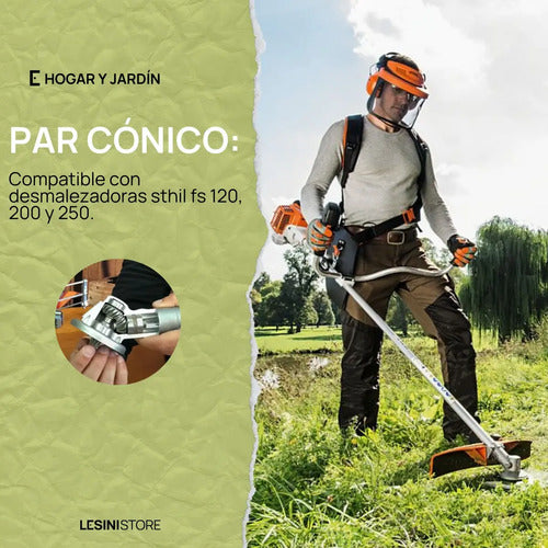 Par Cónico Para Stihl Fs 120/200/250