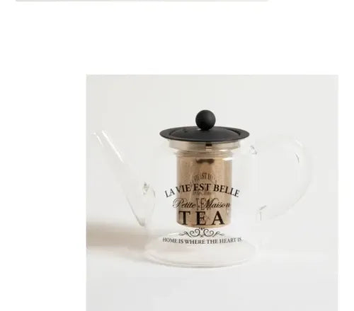 Tetera De Vidrio Heredia Petit Maison Recta 850 Ml Con Infusor Metálico