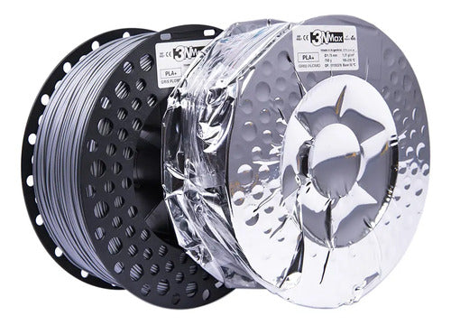 Filamento 3d 3nmax Se Pla+ 750g Silver Edition Impresión 3d Color Gris Plomo · 6462 · foto 01