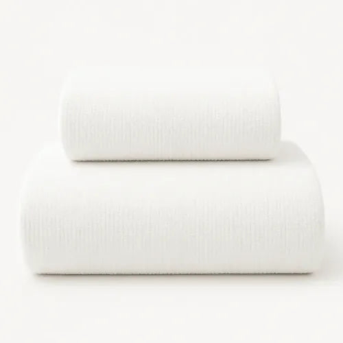 Juego Toalla Y Toallon Secado Rapido Grande Xxl Blanco