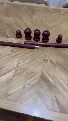 Barral De Madera Para Cortina Completa De 2.00 En 22mm