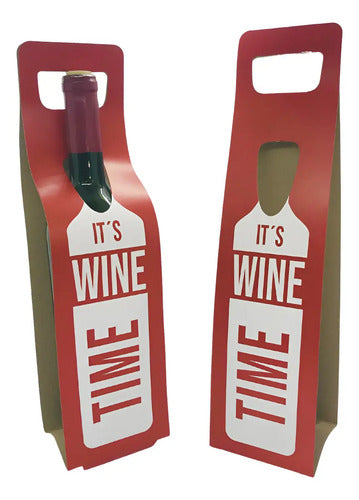 Bolsas Vino Soporte 10u Rojo