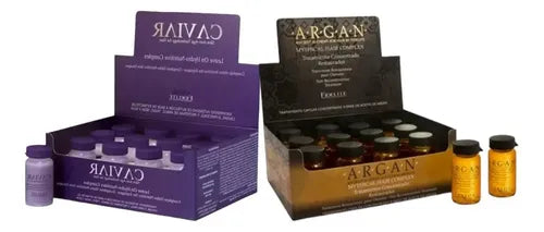 Kit Ampolla Fidelite Argan Reparador + Caviar Nutritivo X24u