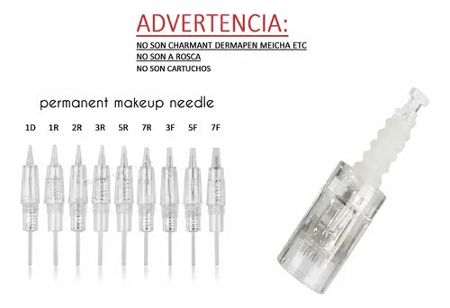 Agujas para Dermógrafo de Micropigmentación con Tips Punta 7F · 17266 · foto 01