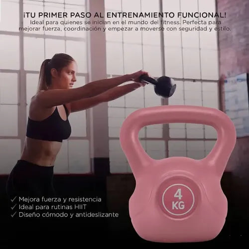 Pesa Rusa Kettlebell de Hierro 4 kg Fucsia · 16935 · foto 03