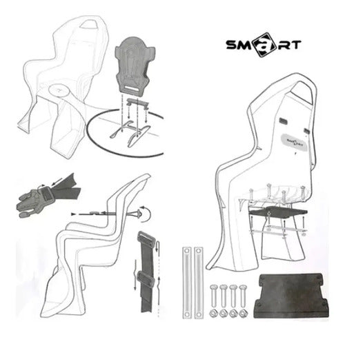 Silla Smart para Bebé Trasera con Cinturón Reforzada Negro · 16893 · foto 04