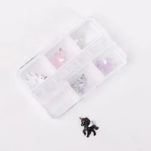 Kit Aplique 3d Kawaii Decoracion Uñas Unicornios