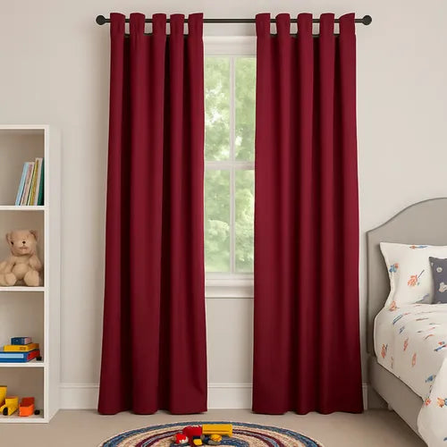 Cortina Ragazza Lisa 2 M X 1.35 Para Interiores Bordó