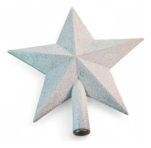Estrella Navidad 15cm Blanca Brillante Brillo