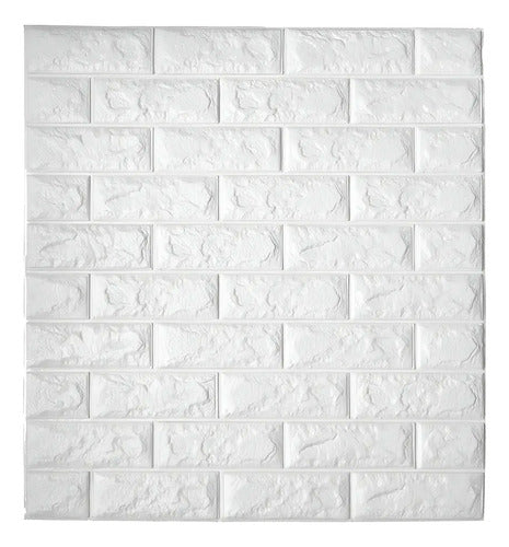 Placa Autoadhesiva 3d Decorativa Pared X5 Unidades - Sheshu Blanco · 18608 · foto 01
