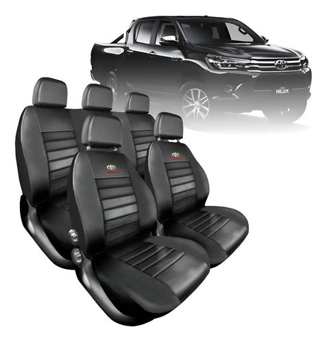 Funda Cubre Asiento Cuero Acolchado Toyota Hilux 16/- Base