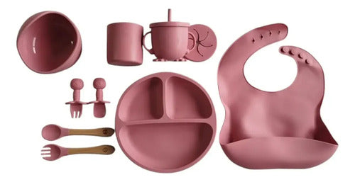 Set de Alimentación Nirá de Silicona 10 Piezas Rosa Oscuro · 17716 · foto 01