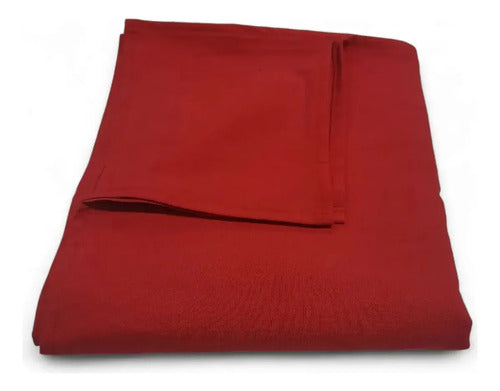Mantel Rectangular 145 X 145 Cm Tusor Vintage Rojo