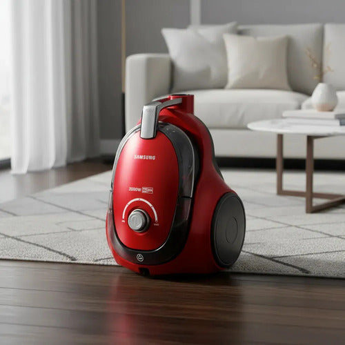 Aspiradora Samsung Sin Bolsa 2000 W Roja Vc20ccnmarf Color Rojo