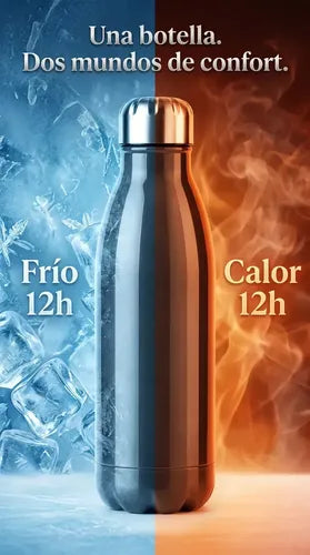 Botella Térmica de Acero Inoxidable 500ml Gris Oscuro · 16813 · foto 09
