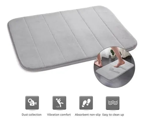 Alfombra De Baño Antideslizante Microfibra Con Memory Form