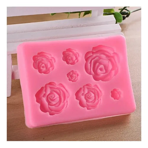 Molde Silicona Rosas Frenzy Deco 7r Aleatorio
