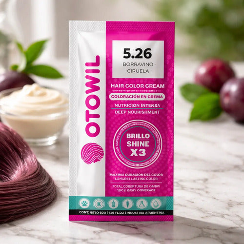 Otowil Linea Magia Coloración Crema 5.26 Borravino Ciruela