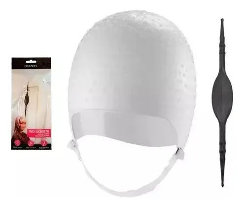 Gorro Siliconado Dompel + Aguja Peluquería Reflejos Blanco · 17270 · foto 03