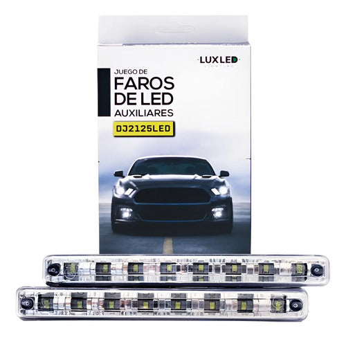 Kit Faros Led Drl Auxiliar Rectangular 5 Leds Universal 12v