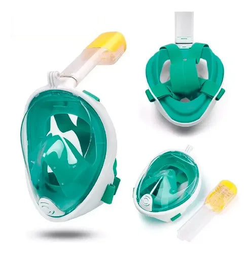 Máscara de Snorkel Full Face con Soporte para Cámara Talle L-XL Verde · 16914 · foto 04