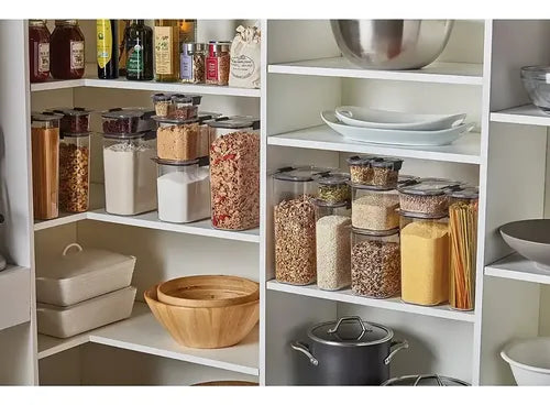 Contenedor Organizador Tapa Hermetica Acrilico Color Gris Gris