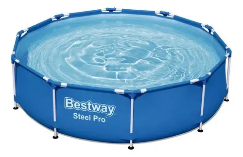 Pileta Estructural Redonda Bestway 56677 4678l Color Azul Piscina Steel Pro