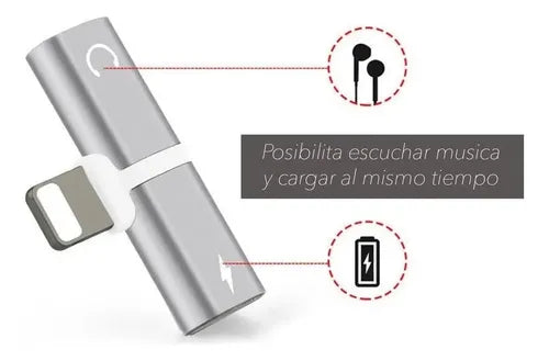 Adaptador 2 En 1 Splitter Carga Audio Para iPad iPhone Premi