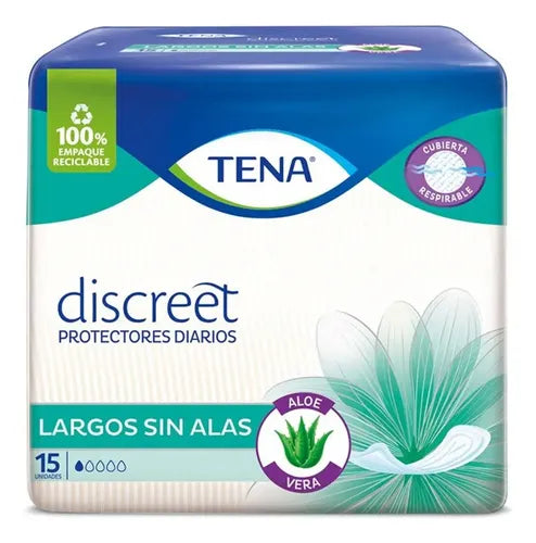Tena Discreet Protector Diario Largo Sin Alas X15 U
