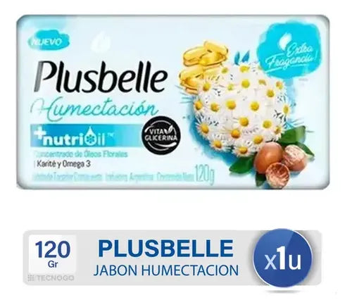 Jabón Tocador Plusbelle Humectación Glicerina 120g