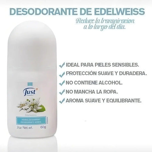 Antitranspirante Roll On Just Edelweiss 50g · 17429 · foto 07