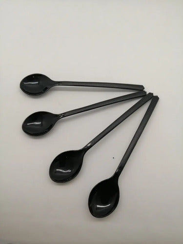 Mini Cuchara Finger Food 10,5 Cm Negro Pack X 50 Unidades
