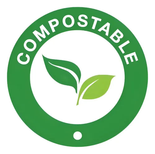 Bolsas Compostables Conciencia Circular 22x33 Blanco Impreso