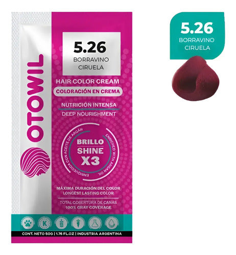 Otowil Linea Magia Coloración Crema 5.26 Borravino Ciruela