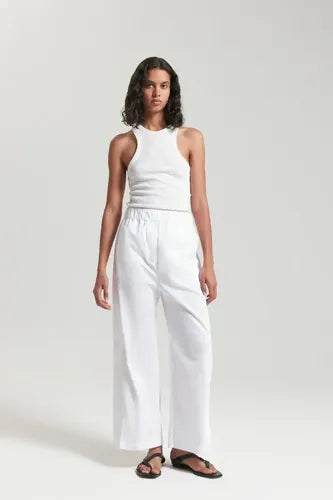 Pantalon Acerola Blanco De Mujer Maria Cher Algodón Blanco