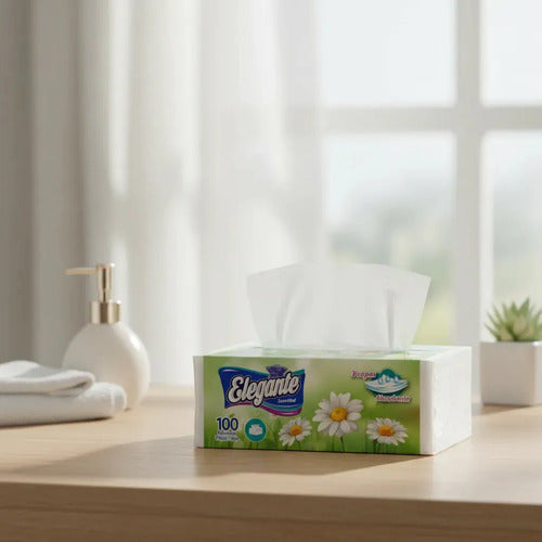 Pañuelos Triple Hoja Descartables Absorbentes Elegante X100u