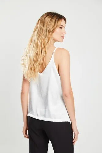 Remera Sin Mangas Para Mujer Poliéster Blanco Koxis Blanco M